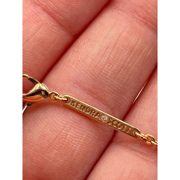 Kendra Scott Pink Gold Necklace With Delicate Flower Accents - Picture 5 of 6